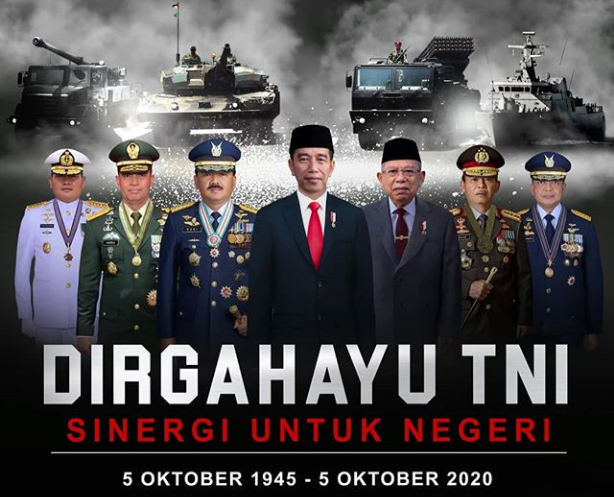 Pelaksanaan Upacara Peringatan HUT Ke-75 TNI secara virtual
